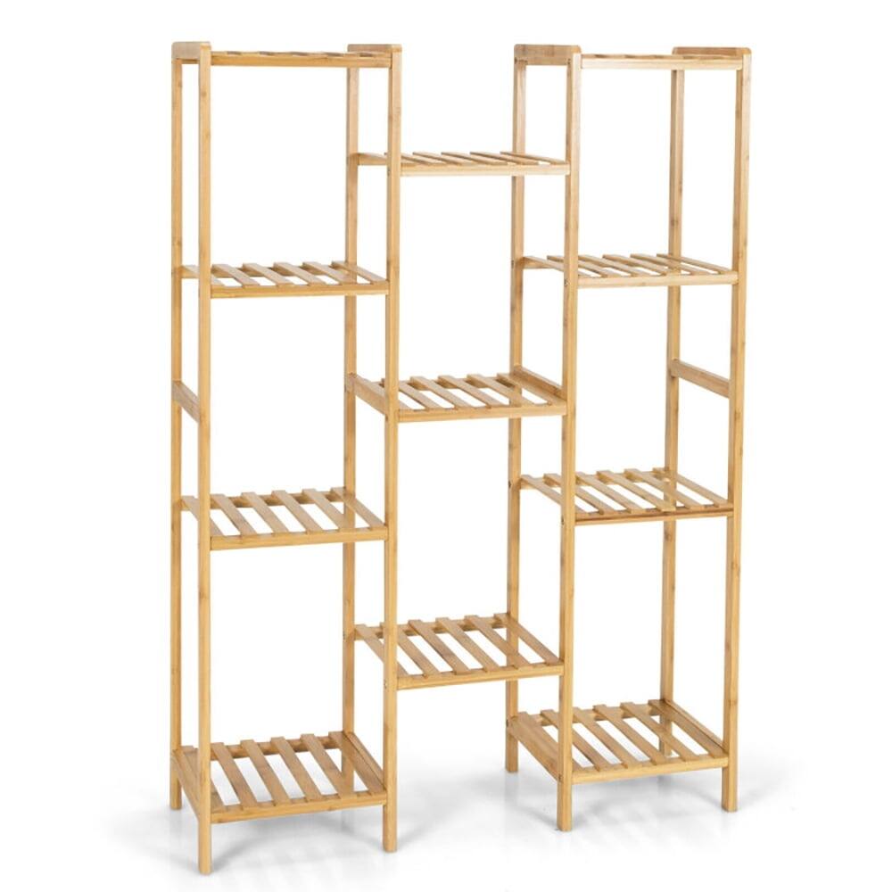 Front. Kadyn - Raised Planter Stand, Large Space Flower Rack Shelf,9/11-Tier Bamboo Plant Stand for Living Room Balcony Garden-11-Tier.