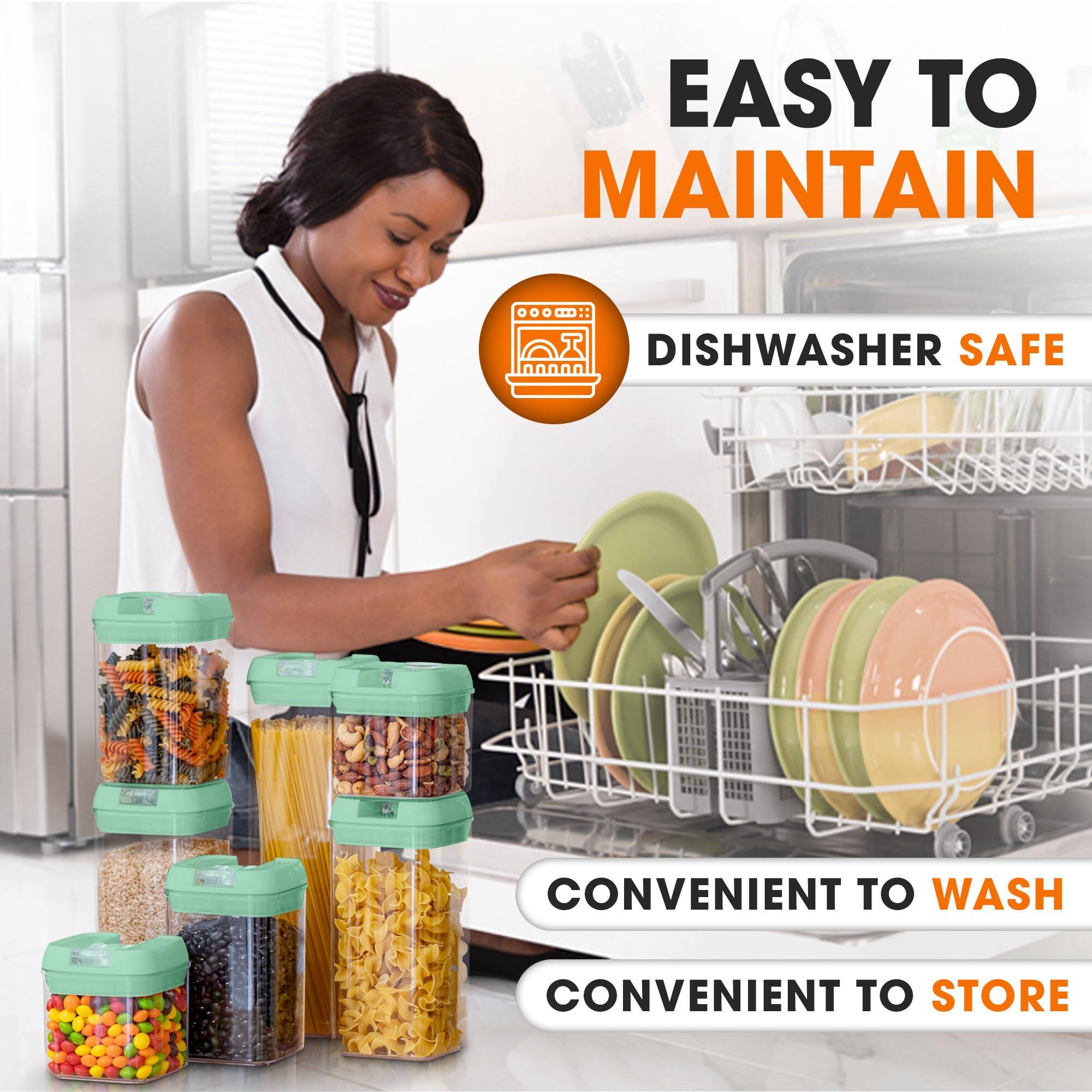 EASY TO MAINTAIN  
DISHWASHER SAFE  
CONVENIENT TO WASH  
CONVENIENT TO STORE