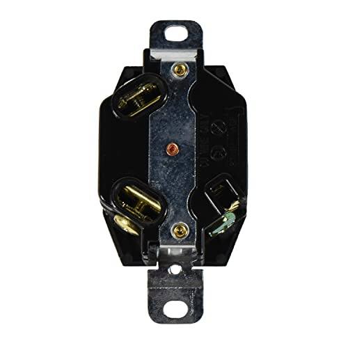Alt View 4. HQRP - Flush Mount Locking Receptacle NEMA L5-30R 30 A 125 V Twist-Lock Outlet Generator Transfer Switch - Black.