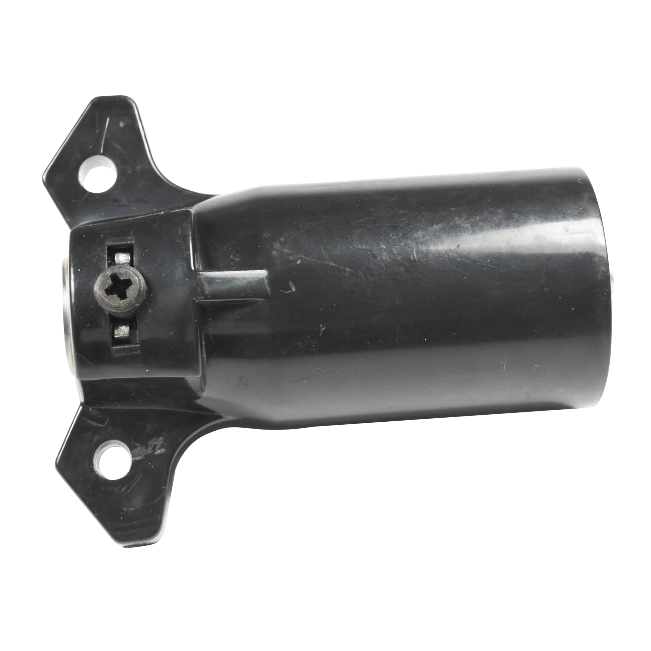 Alt View 2. HQRP - 7-Way 7-Pin RV Blade Trailer Wiring Plug - Round Connector Trailer End - Black.