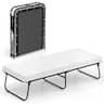 Gymax - 75'' x 31'' Folding Bed w/ Memory Foam Breathable Mesh & Heavy-Duty Metal Frame - Black, White