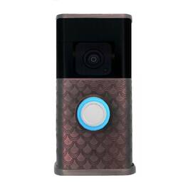 Michael Healy - Scales Video Doorbell Cover (Ring 3, 3 Plus, 4, Battery Plus and Battery Pro) - Oiled Bronze