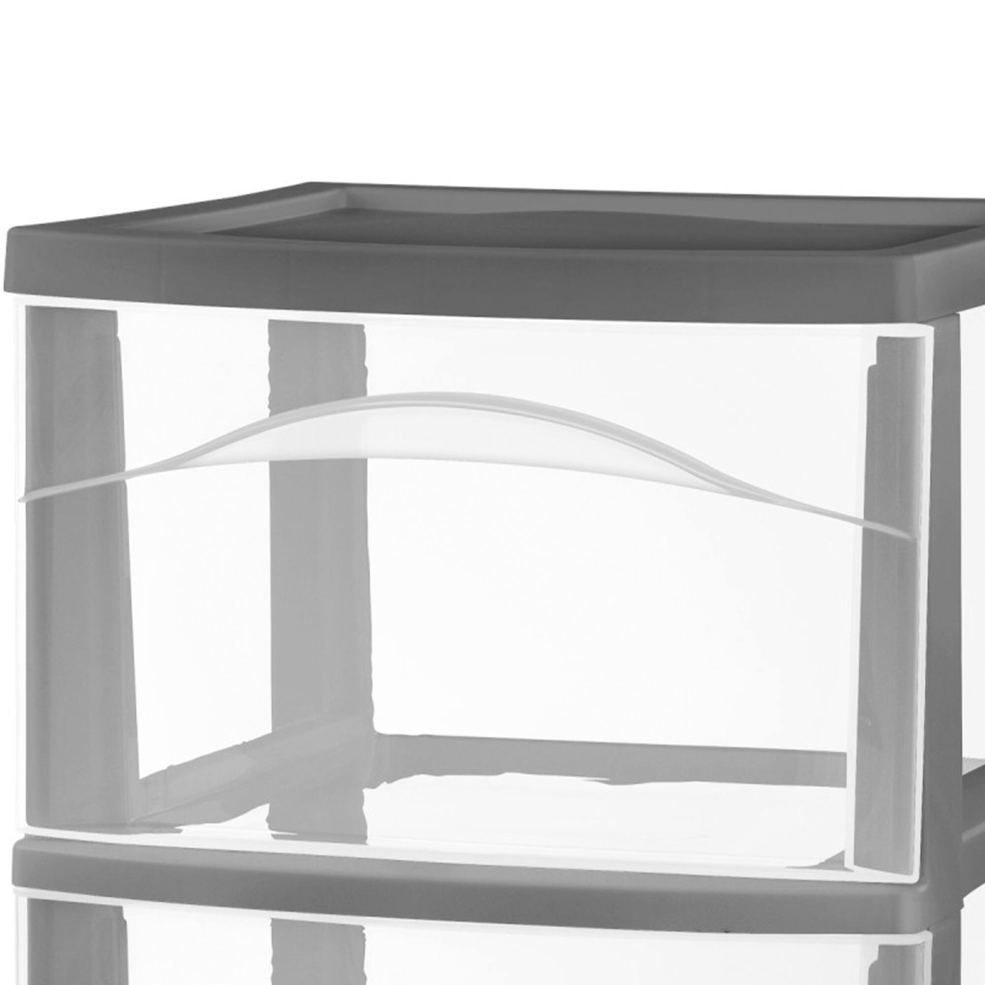 Alt View 4. Sterilite - Sterilite 3 Drawer Storage Cart, Plastic Rolling Organization, Flat Gray, 8 Pack - Flat Gray.