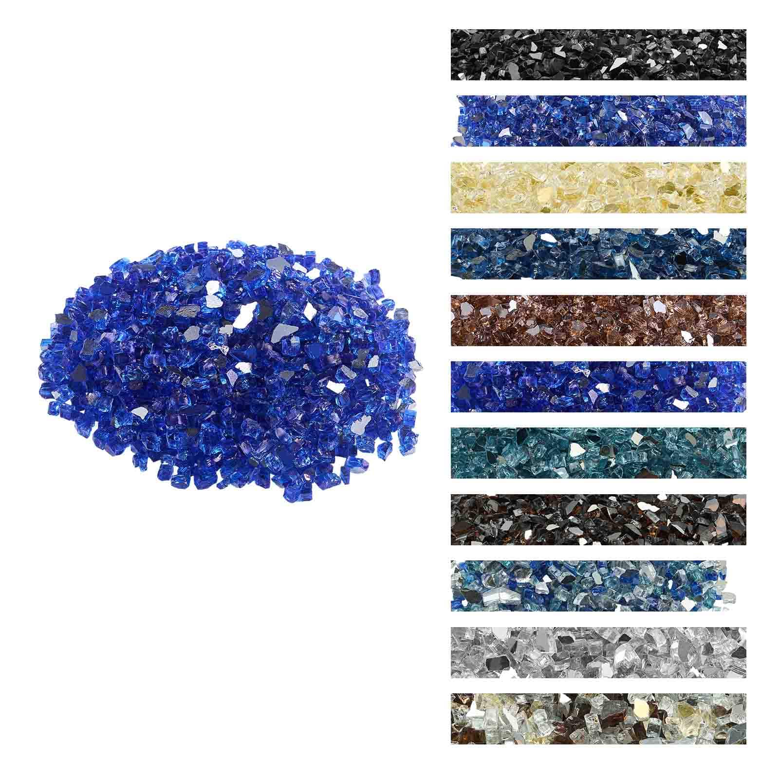 VEVOR - Fire Glass, 10LBS / 4.5KG High-Temperature Resistant Fireplace Rocks, 1/2-Inch / 12.7 mm Reflective & Smokeless Glass - Cobalt Blue price history on PriceWatchPro
