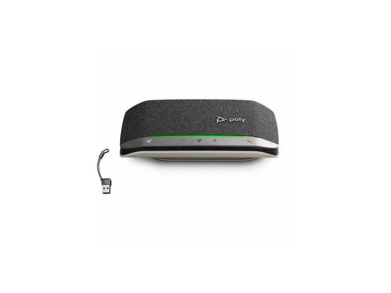Alt View 1. Poly - Poly Sync 20 Speakerphone USB-C/A Adapter B95VJUT#AC3 - Black.