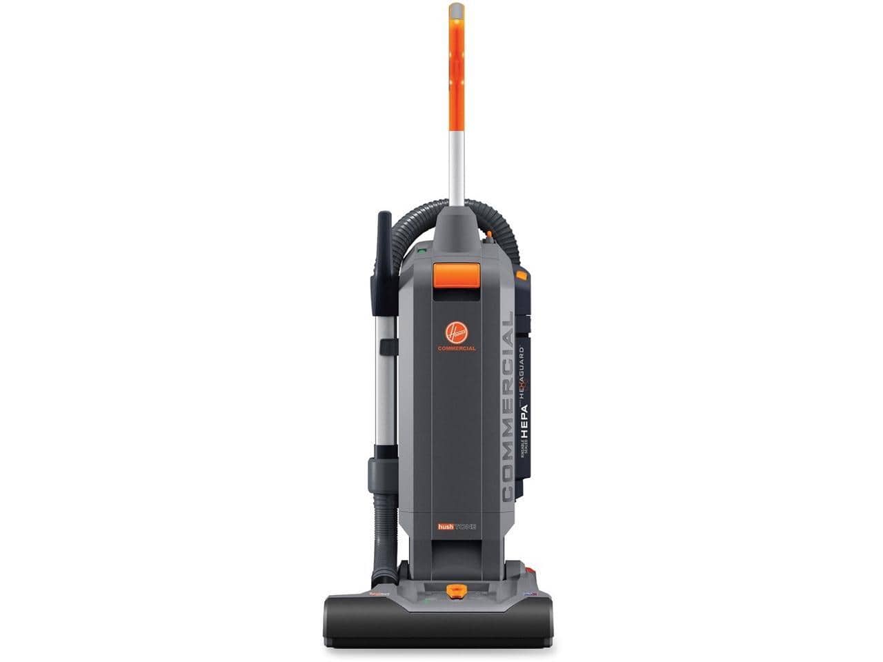 Hoover - HushTone Vacuum Cleaner with Intellibelt 15" Cleaning Path CH54115 - Gray/Orange