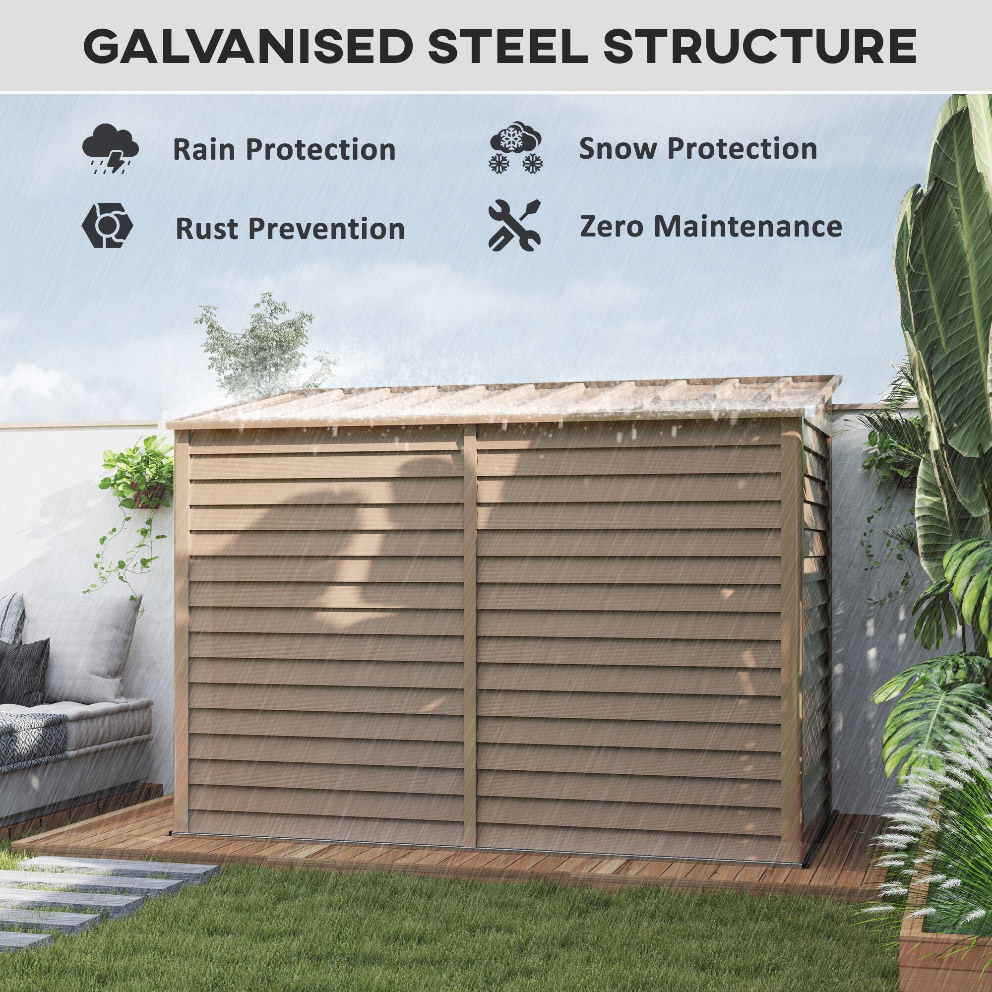 Galvanised Steel Structure: Rain Protection, Snow Protection, Rust Prevention, Zero Maintenance.