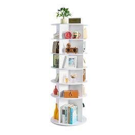 VEVOR - 6 Tiers Rotating Shoe Rack Tower, 360° Spinning Shoe Rack, Revolving Storage Round Carousel Display - White