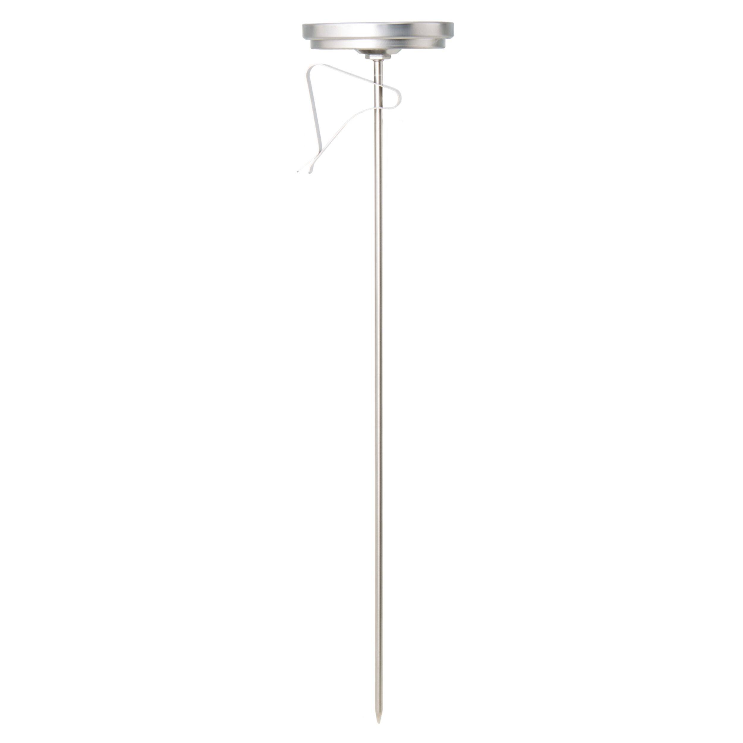 Back. Escali - Candy Deep Fry Dial Thermometer (12" Probe) - Silver.