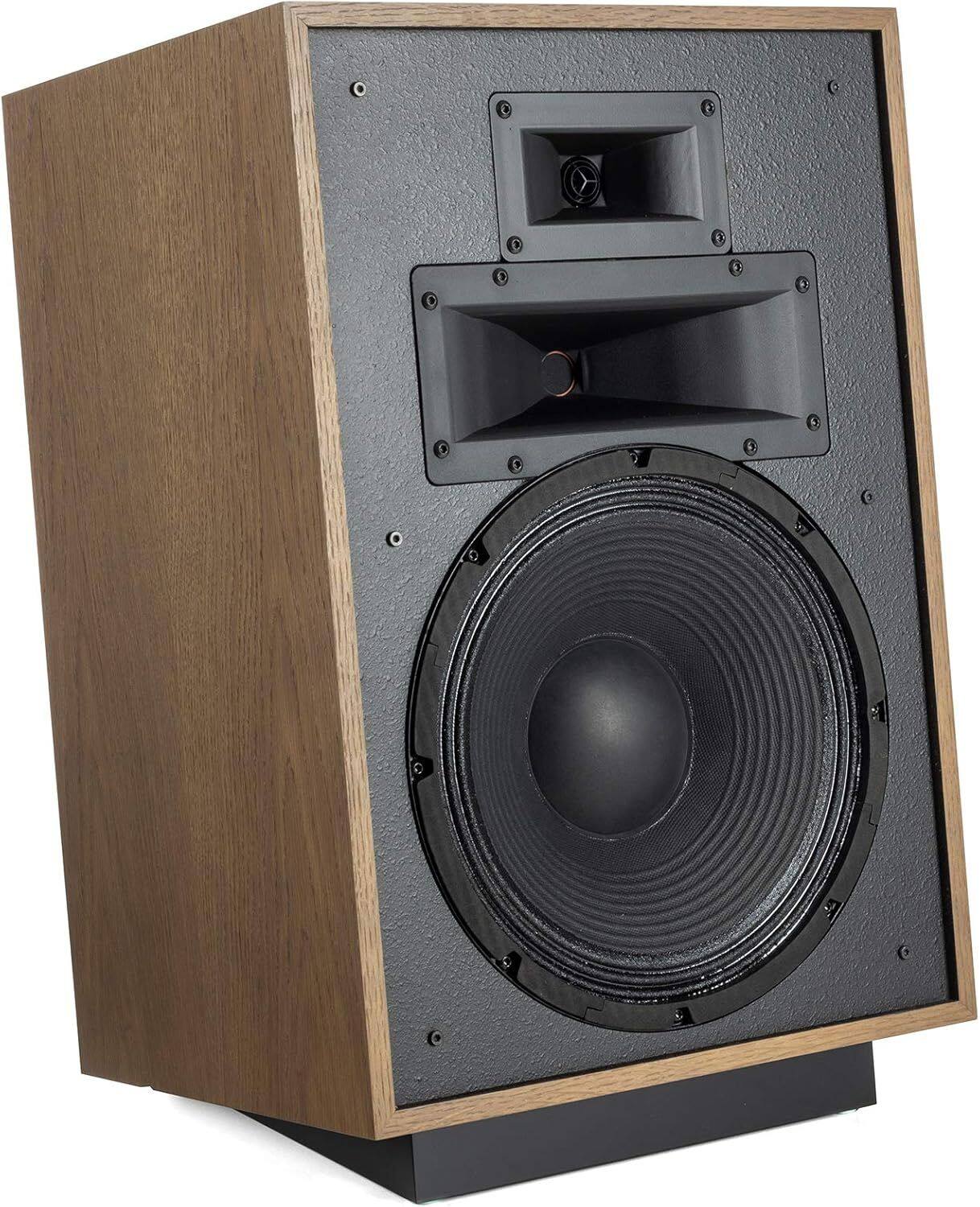 Angle. Klipsch - Klipsch Heresy IV Heritage Series Three Way Oak Loudspeaker (Pair) (2020) - Oak.
