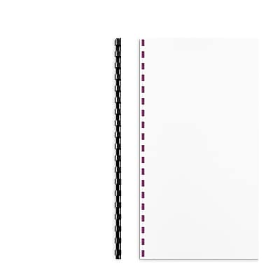 Alt View 1. Staples - 1/4" Plastic Binding Spine Comb, 20 Sheet Capacity, 100/Pack - Black.