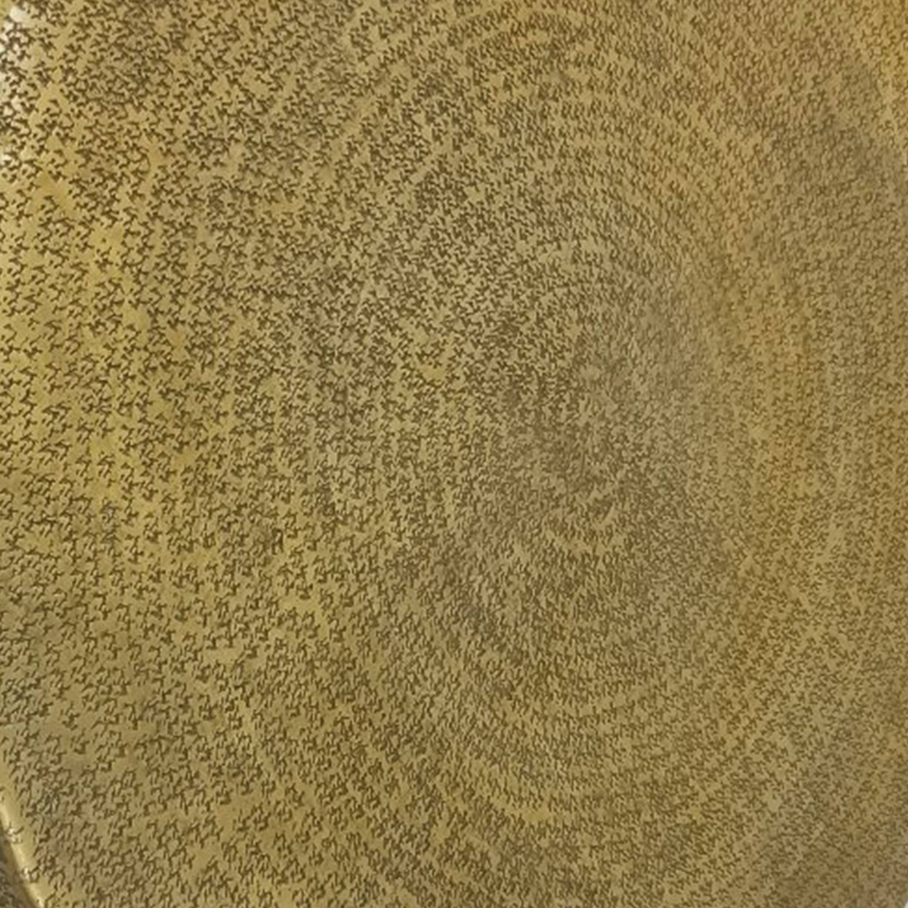 Alt View 4. Manhattan Lane - Terminus Coffee Table, 36 Inch Round Bowl Base with Hand Etched Texture, Antique Brass - Brass.