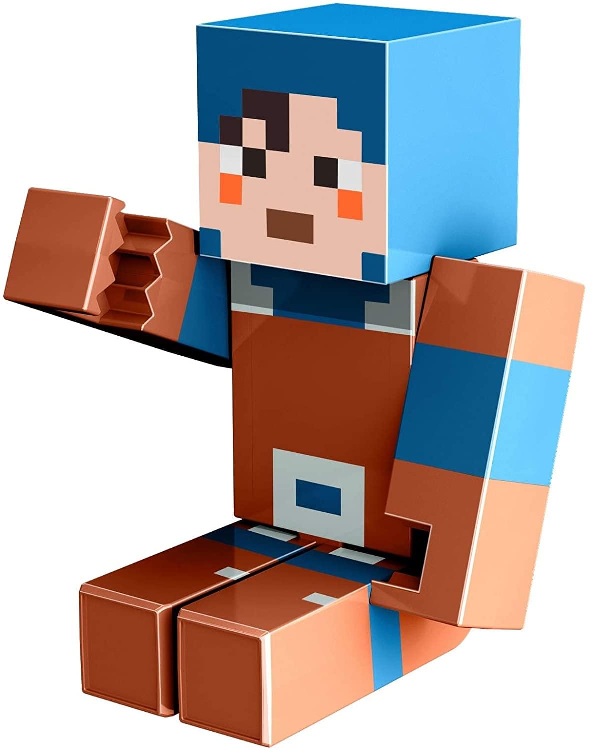 Alt View 2. Fisher-Price - Minecraft Dungeons Large 11 Inch Articulated Action Figure | Hex - Brown.