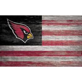 Fan Creations - Arizona Cardinals 11'' x 19'' Distressed Flag Sign - Multicolor