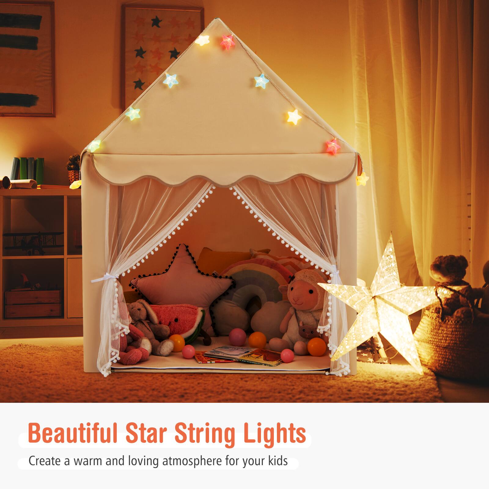 Beautiful Star String Lights  
Create a warm and loving atmosphere for your kids