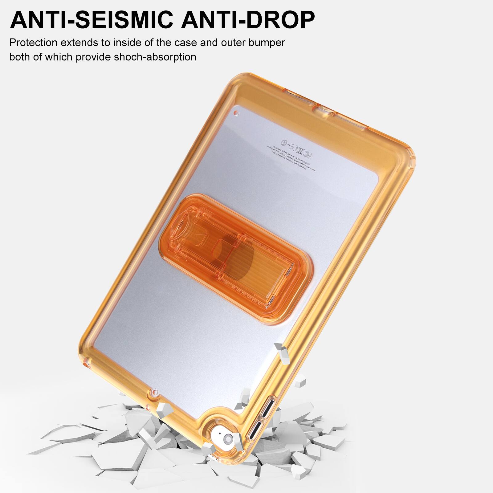 ANTI-SEISMIC ANTI-DROP  
Protection extends to inside of the case and outer bumper both of which provide shock-absorption