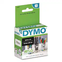 DYMO - 30333 LabelWriter 0.5 in. x 1 in. Multipurpose Labels - (1-Roll) - White