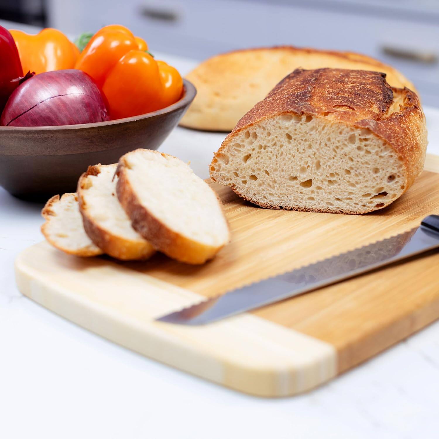 Alt View 4. Joyce Chen - Joyce Chen Burnished Bamboo Cutting Board Set, 3 pack.