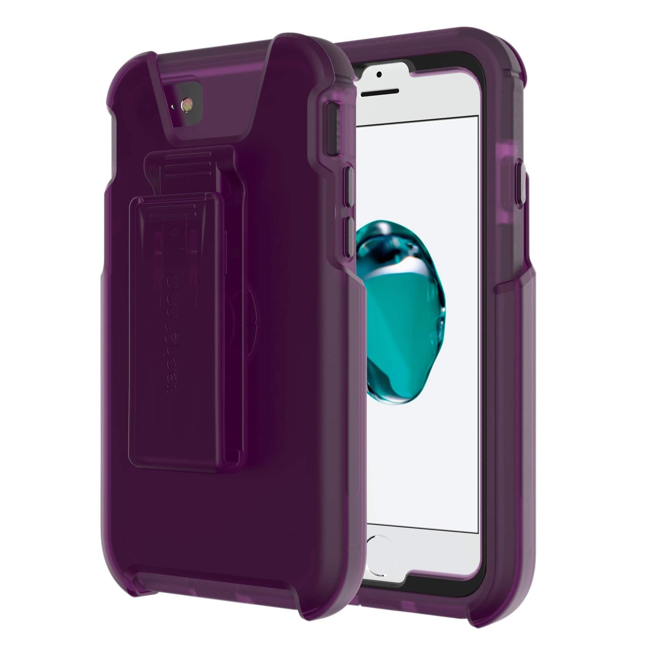 Tech21 - EVO Tactical Case & Holster for iPhone 8 Plus (A1864, A1897, A1898), iPhone 7 Plus (A1661, A1784, A1785) - Violet