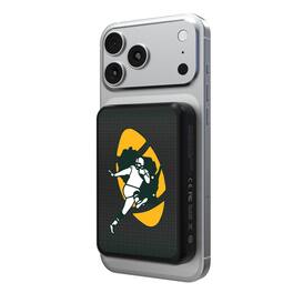 Keyscaper - Green Bay Packers Wireless Magnetic Power Bank - Black