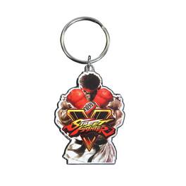 Rubber Road - Street Fighter V Ryu Enamel Metal Key Ring - Red