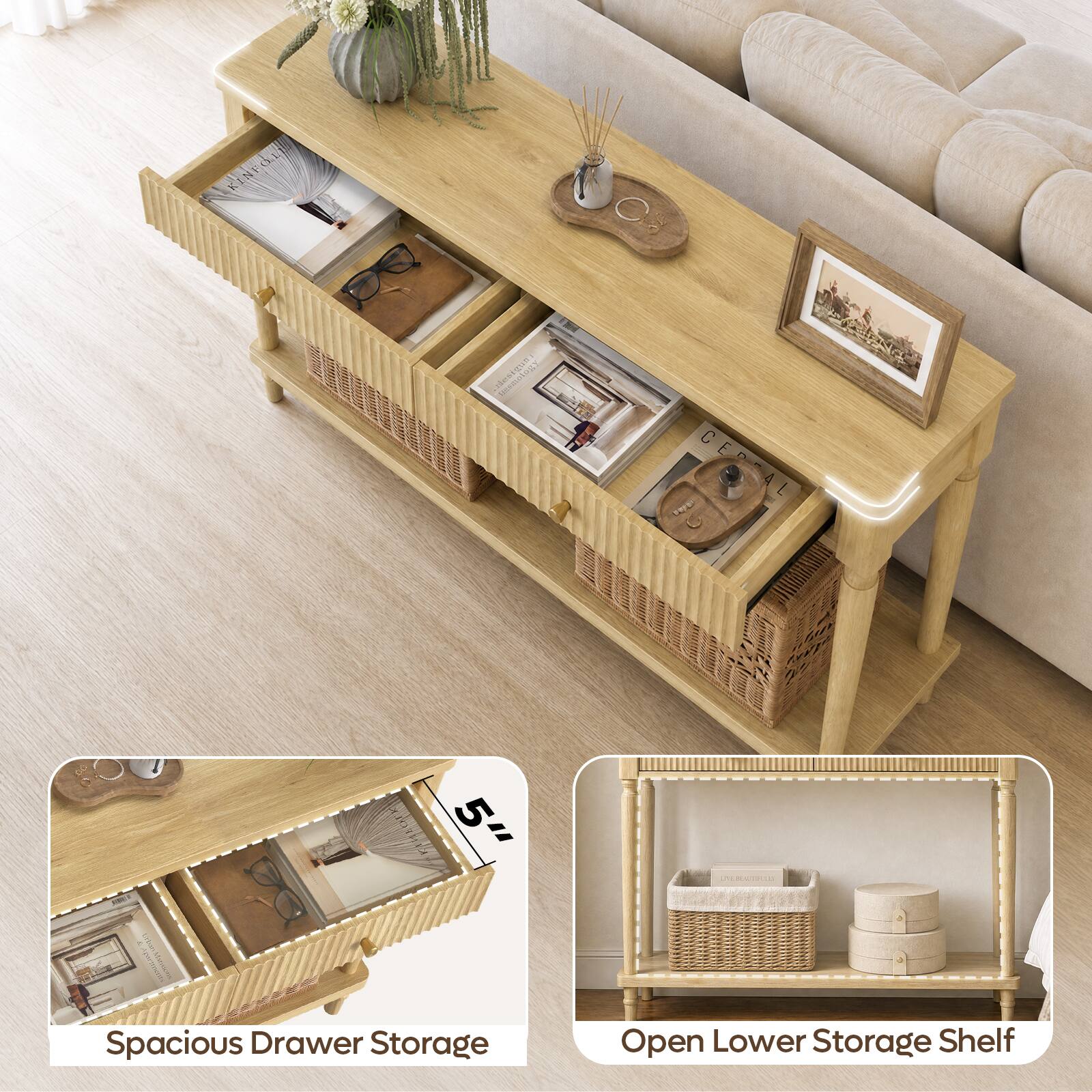 SOEN C E CERTAL 5" - Spacious Drawer Storage Open Lower Storage Shelf