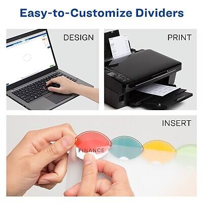 Easy-to-Customize Dividers

DESIGN  
PRINT  
INSERT  
FINANCE