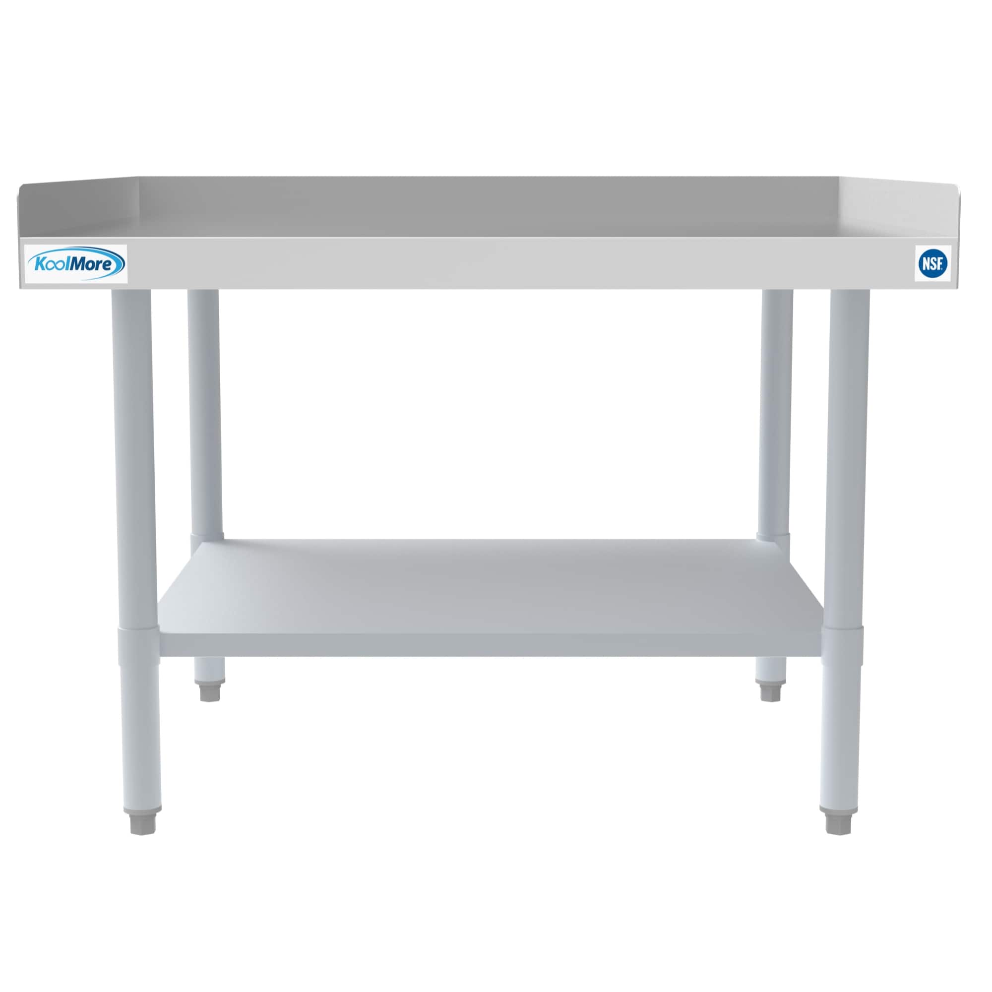 Koolmore - 30" x 36" 16-Gauge Stainless Steel Equipment Stand with Galvanized Undershelf, EQT-163036 - Silver