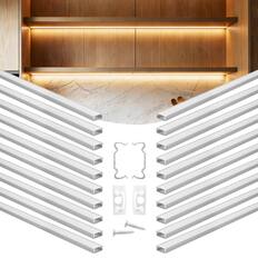 Front. VEVOR - 20-Pack 3.3 ft/1M U Shape LED Aluminum Channel, with Milky Cover, End Caps and Mounting Clips, Aluminum Profile for LED - White.