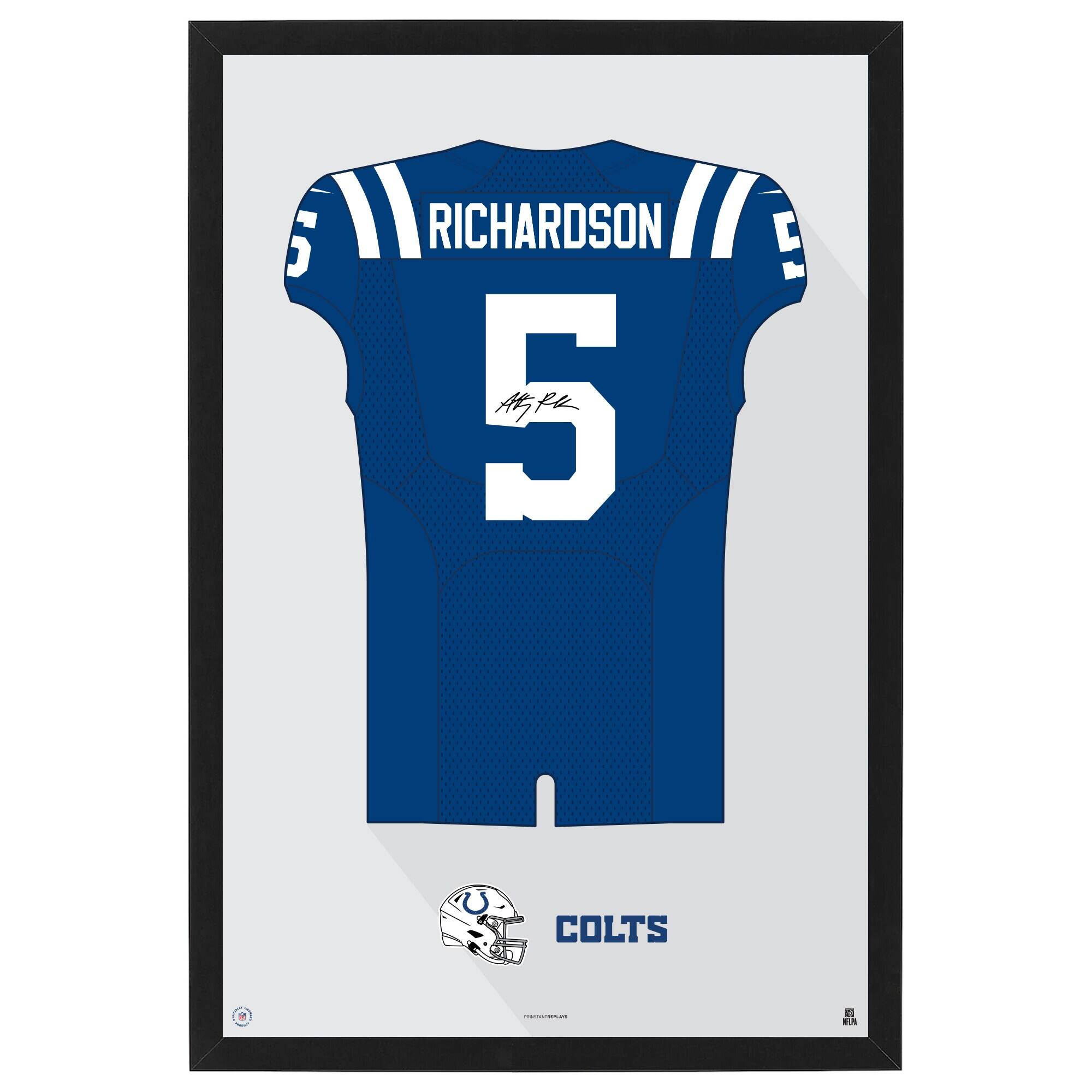 Anthony Richardson Indianapolis Colts Home Jersey Framed Art Print