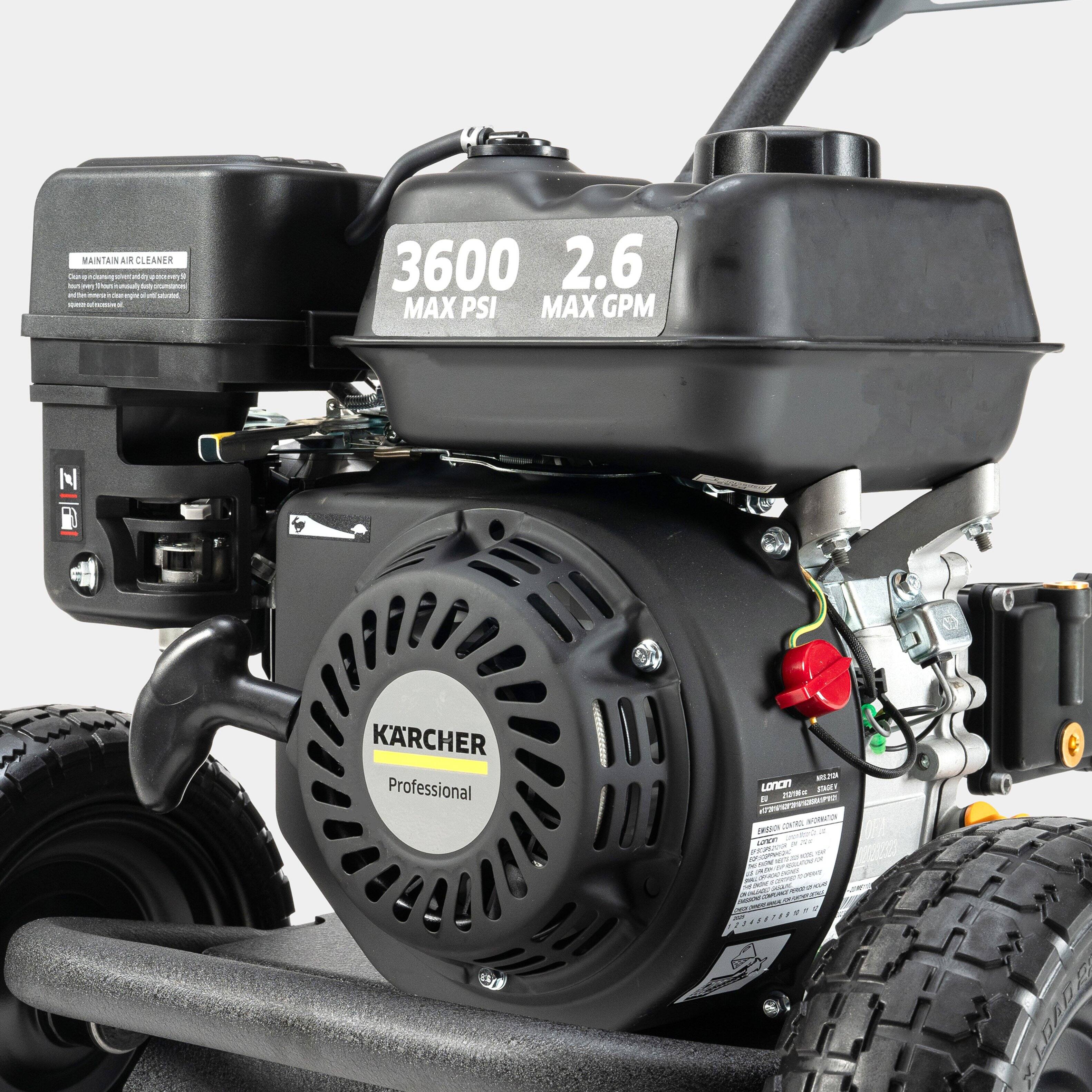 MAINTAIN AIR CLEANER  
3600 MAX PSI  
2.6 MAX GPM  
KÄRCHER Professional