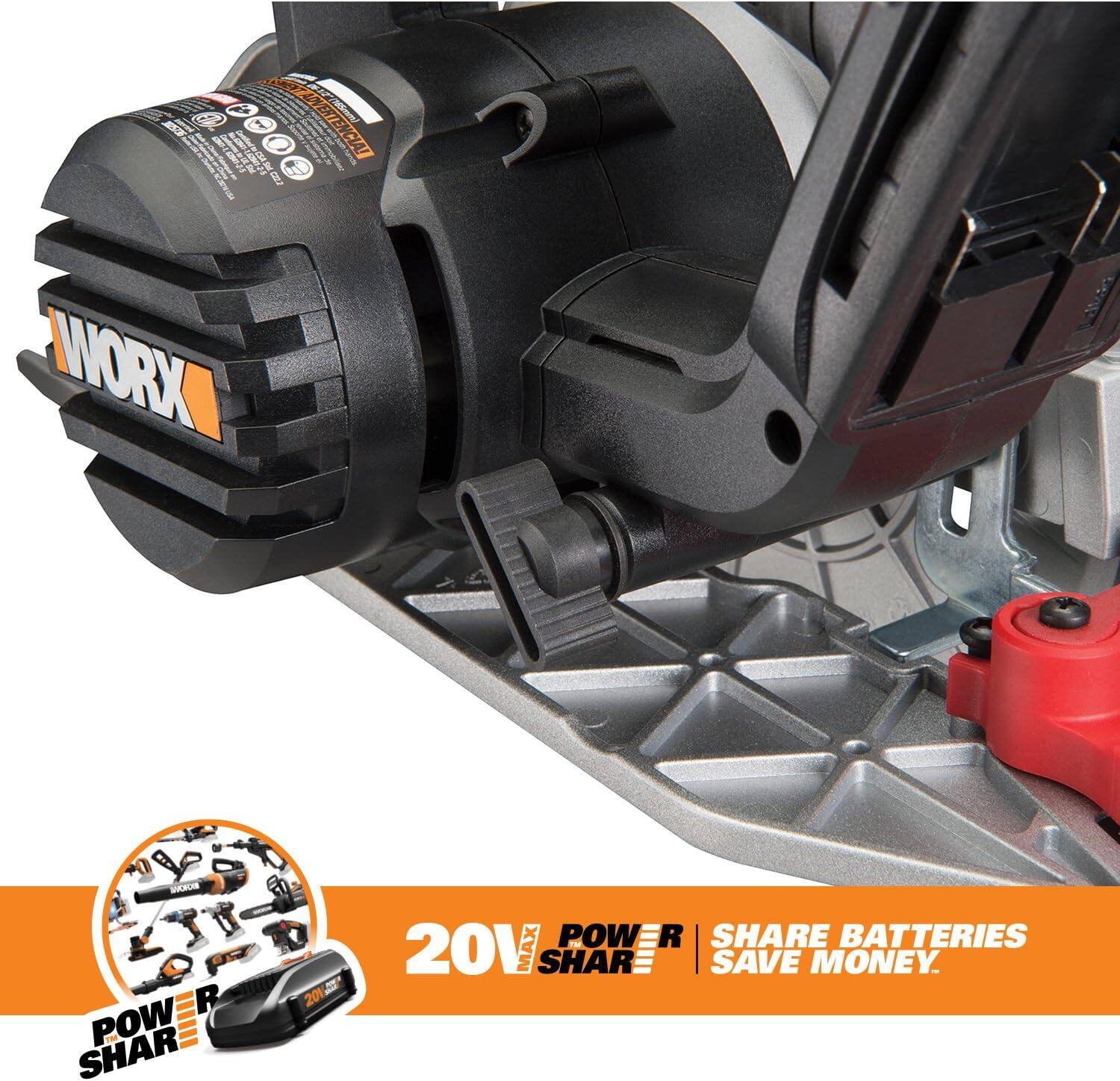 A new tool is introduced, the WorkX Power Shar. It is a cordless device that allows users to share batteries, saving money and promoting environmental sustainability. The tool is designed for various tasks and comes with a 20V battery pack.