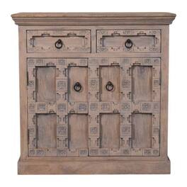 Artisan Furniture - Solid Wood Jaipur Lattice Sideboard - Gray