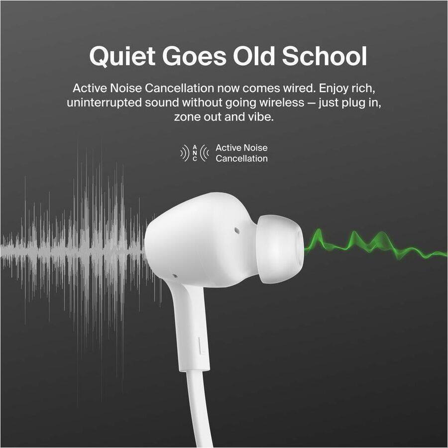 Quiet Goes Old School

Active Noise Cancellation now comes wired. Enjoy rich, uninterrupted sound without going wireless — just plug in, zone out and vibe.

Active Noise Cancellation
