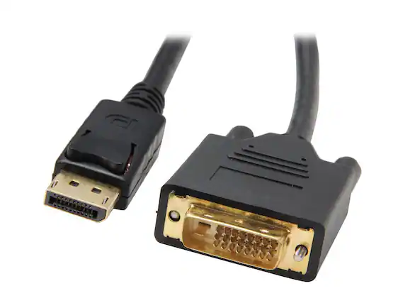Front. Nippon Labs - Nippon Labs DP-DVI-3 3 ft. DP DisplayPort Male to DVI-D Male Converter Cable, Black - DP to DVI Adapter - 1920 x 1200.
