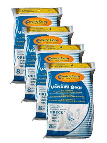 A MUST FOR ALLERGY SUFFERERS! EnviroCare TECHNOLOGIES A MUST FOR ALLERGY SUFFERERS! EnviroCare TECHNOLOGIES A MUST FOR ALLERGY SUFFERERS! EnviroCare TECHNOLOGIES 800 900 Micro Filtration Vacuum Bags 8 BAGS Designed to Fit ORECK 2000 8000 9000