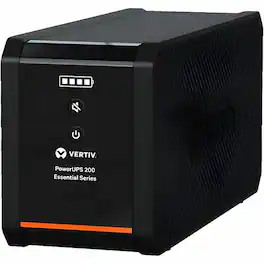 Vertiv - PowerUPS 200 Essential PSA6E-600LVT, 600VA/360W, AVR, User-Replaceable Batteries, Battery Backup, 4 NEMA Outlets - Unknown
