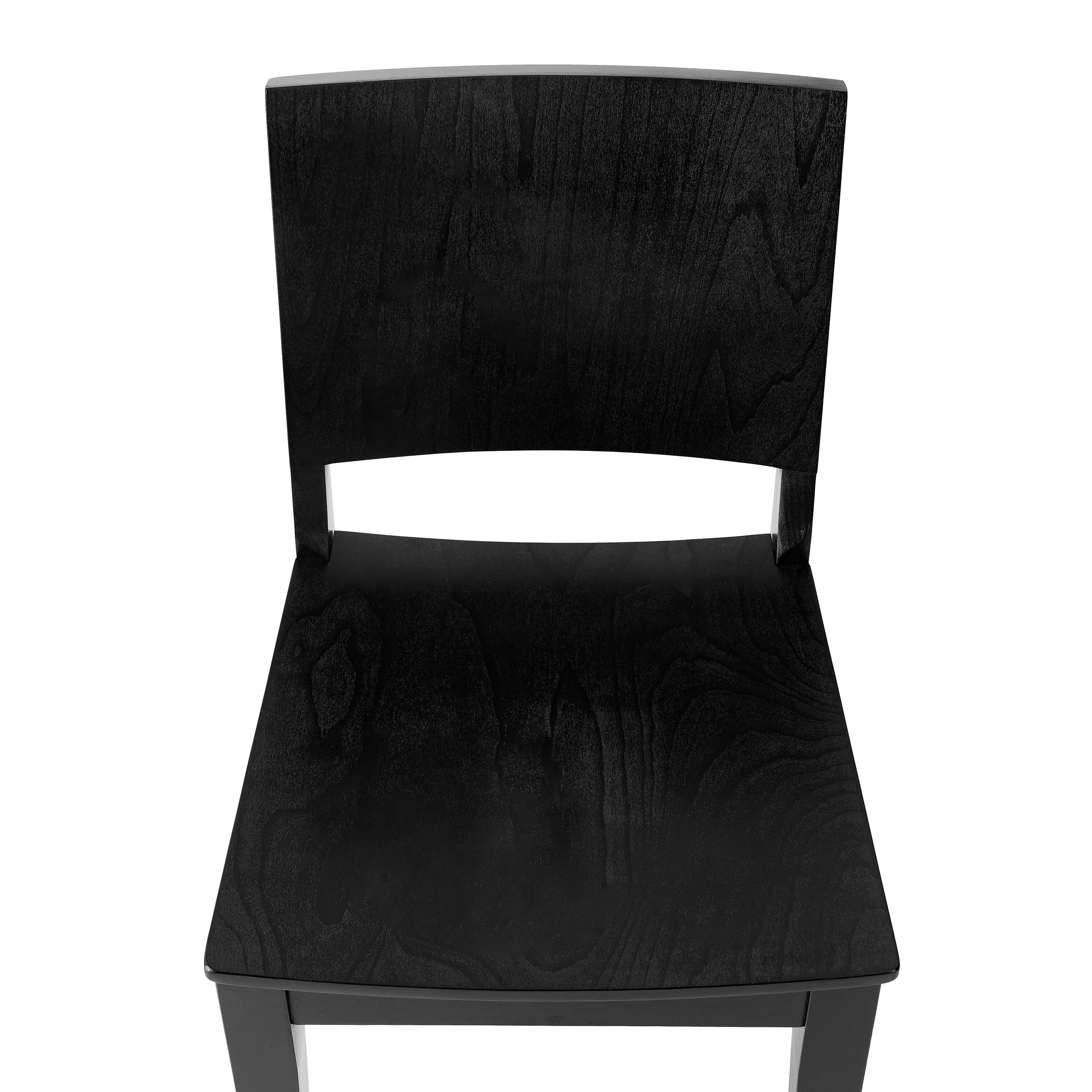 Alt View 10. Emma + Oliver - Spencer Dining Chair with Curved Backrest and Solid Wood Construction - Black.