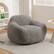 Front. GOODSILO - Giant Memory Foam Filled Bean Bag Sofa with Armrests for Adults, Spacious Faux Fur Lounger for Living Room and Bedroom - Light Gray.