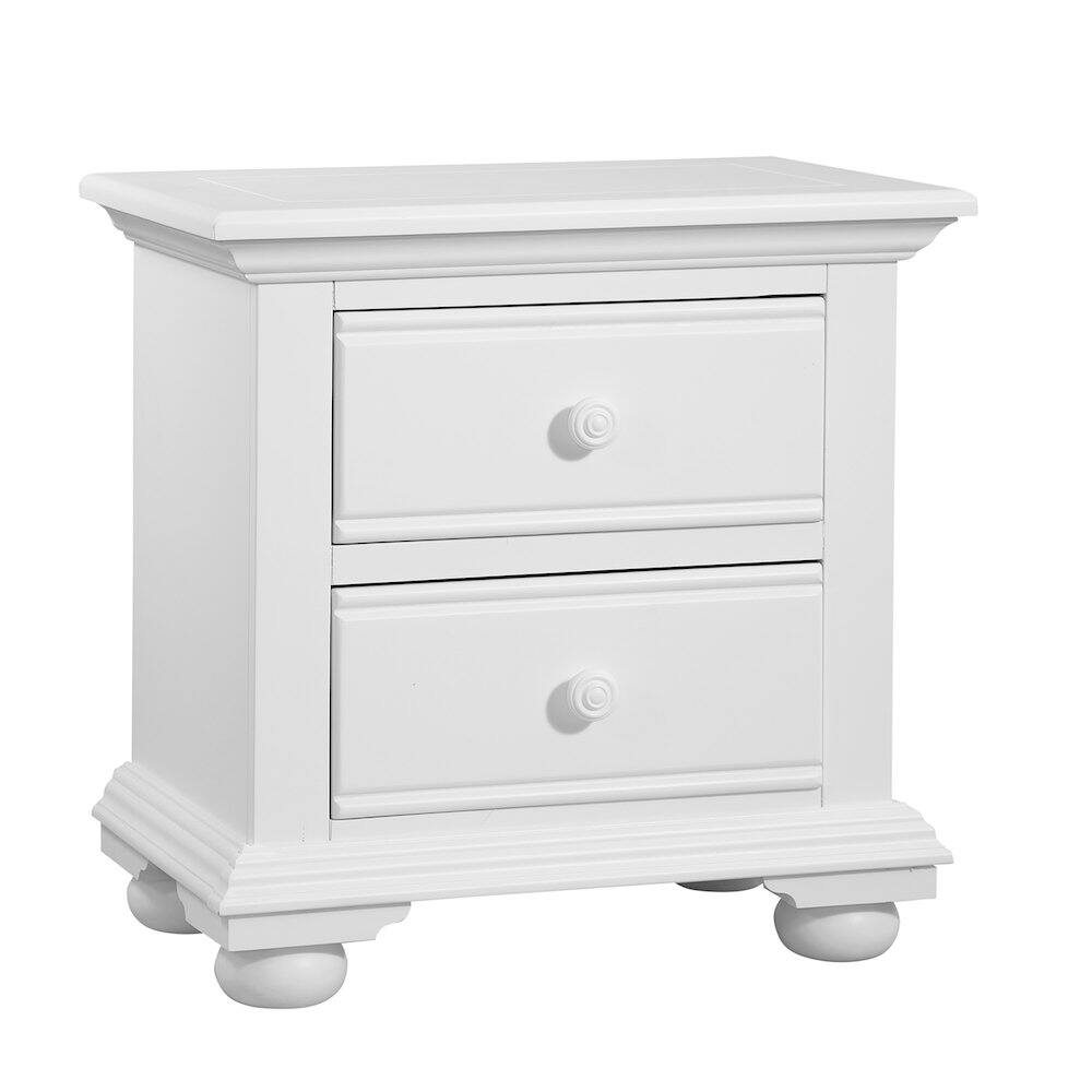 Alt View 2. American Woodcrafters - Cottage Traditions 2-Drawer Nightstand - White Cottage - White.