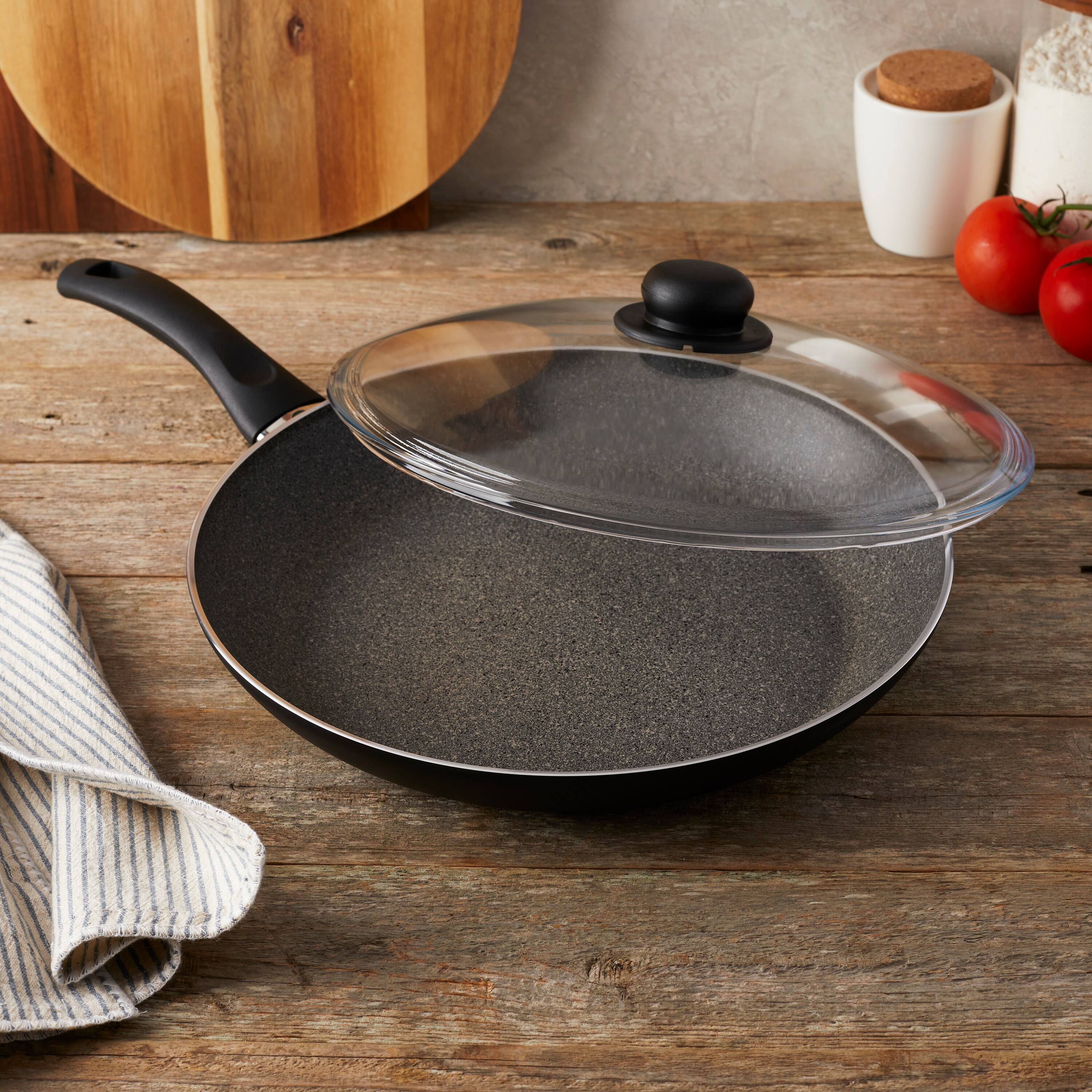 Alt View 1. Ballarini - BALLARINI Matera 12.5-inch Fry Pan With Lid - Aluminum.