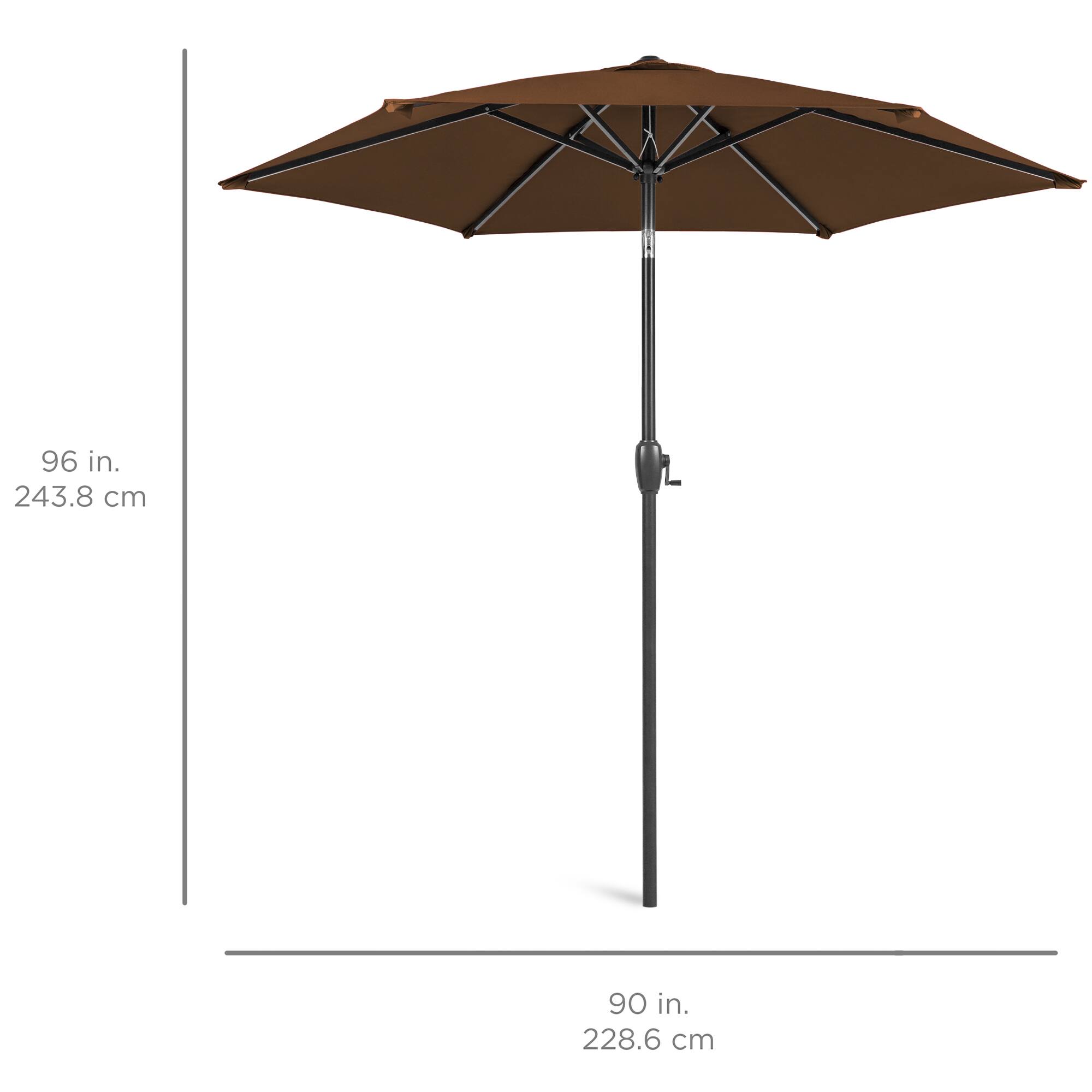 96 in.  
243.8 cm  

90 in.  
228.6 cm