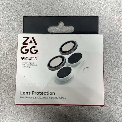 ZA GG Invisible Shield tempered glass with anti-reflective technology GLASS ELITE Lens Protection For: iPhone 6.3" (2025) & iPhone 16/16 Plus