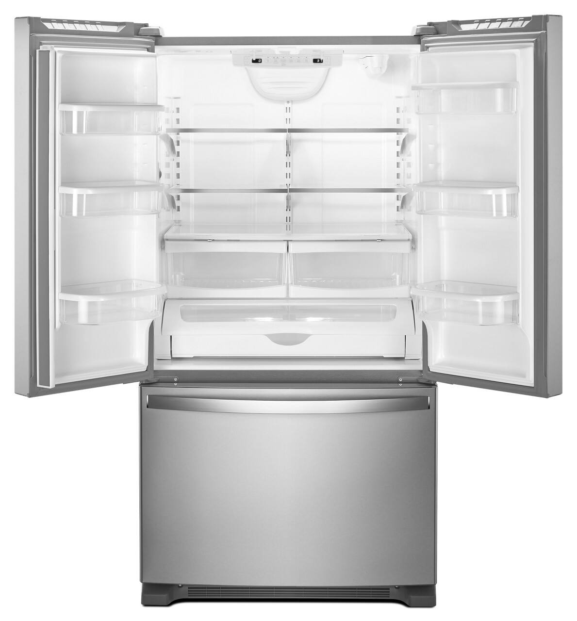 Alt View 1. Whirlpool - 22 cu. ft. French Door Refrigerator with Humidity-Controlled Crispers - Fingerprint Resistant Stainless Steel.