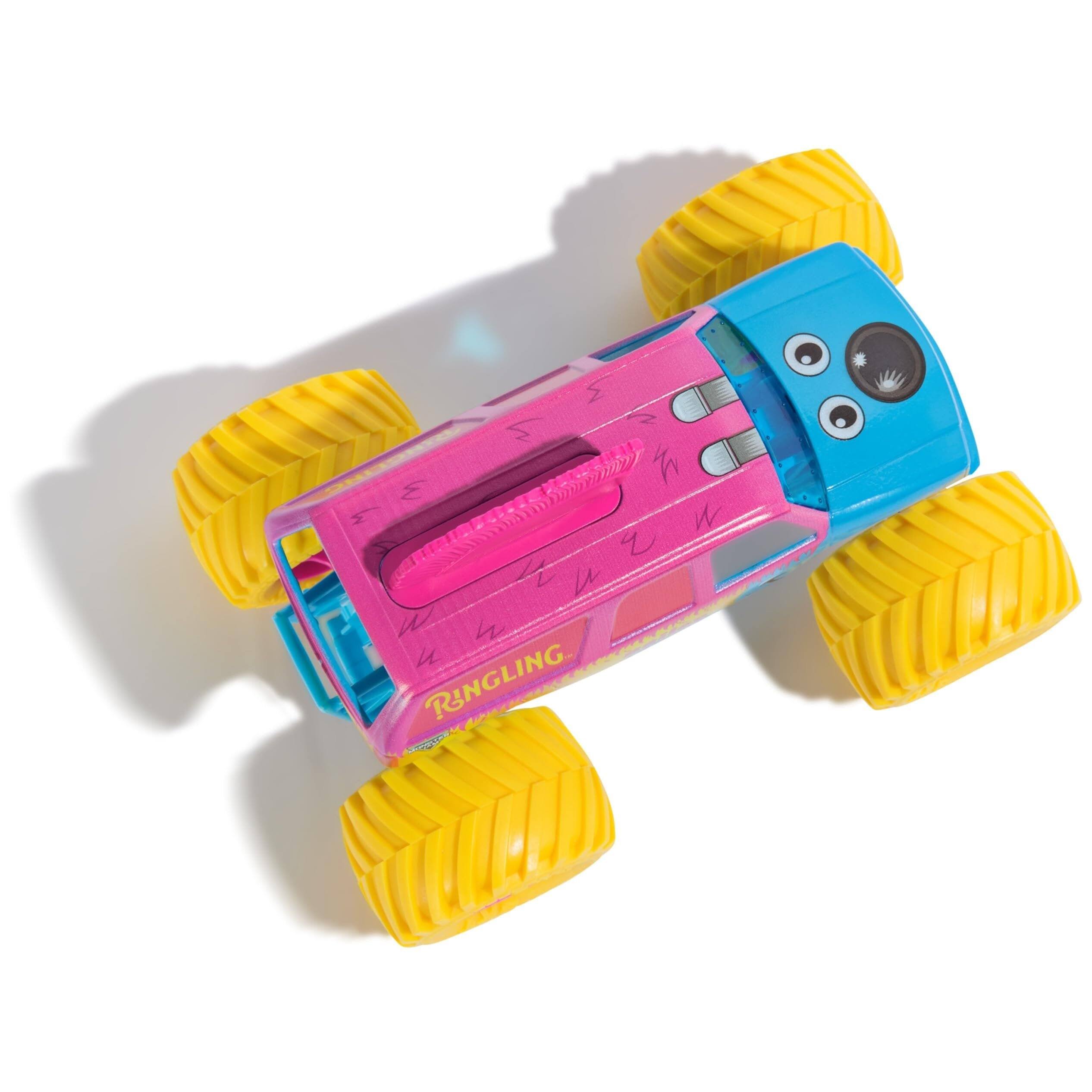 Back. Monster Jam - Monster Jam Ringling Bailey Circuit Collector Series 25 Die-Cast 1:24 Scale Monster Truck, Ages 3+ - Pink.