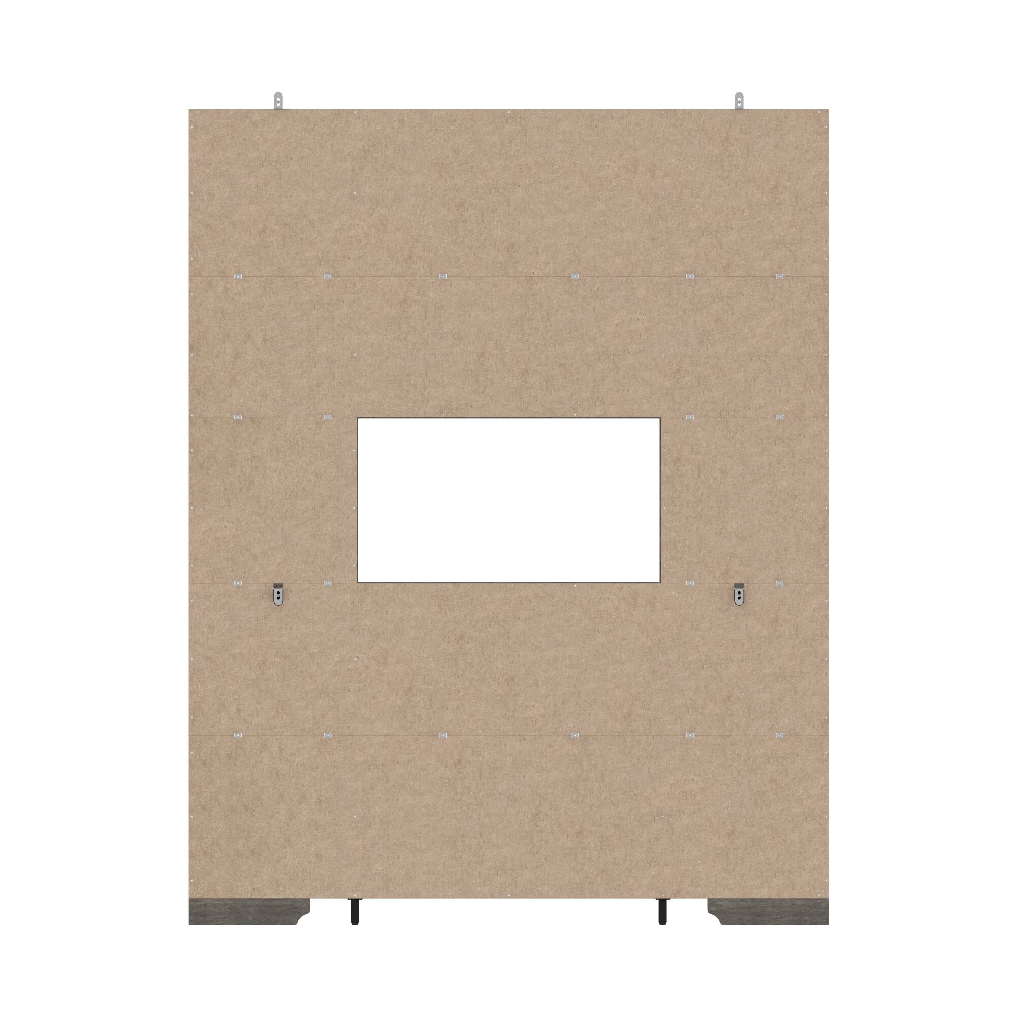 Back. Famapy - Famapy Multi - Door Storage Cabinet: Spacious Organizer for Dining & Living Spaces - Dark Gray.