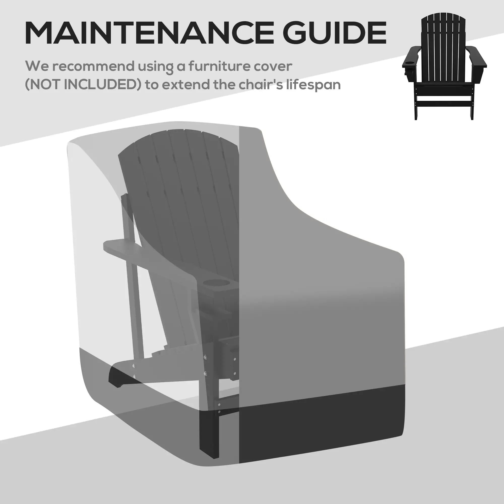 MAINTENANCE GUIDE

We recommend using a furniture cover (NOT INCLUDED) to extend the chair's lifespan.