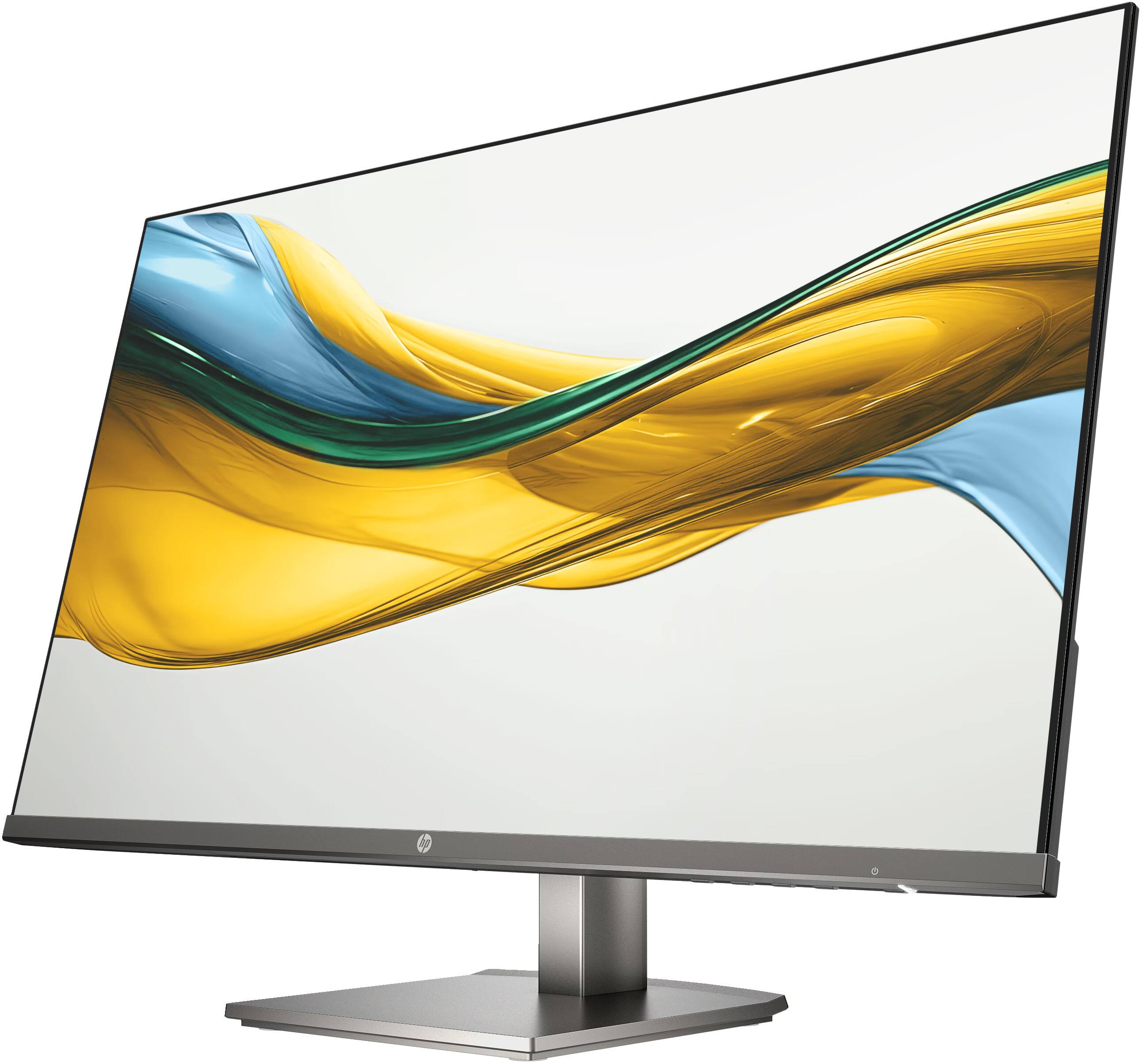 Left. HP - HP Series 5 527da 27" IPS FHD Monitor, Anti-Glare, Flicker Free, HDMI & DKZ Hub, Black/Metal Gray (B11W6AT#ABA) 2 Pack - Black/Metal Gray.