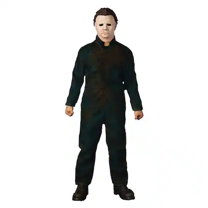 Front. Mezco Toyz - Halloween II One:12 Collective Action Figure | Michael Myers - Blue.