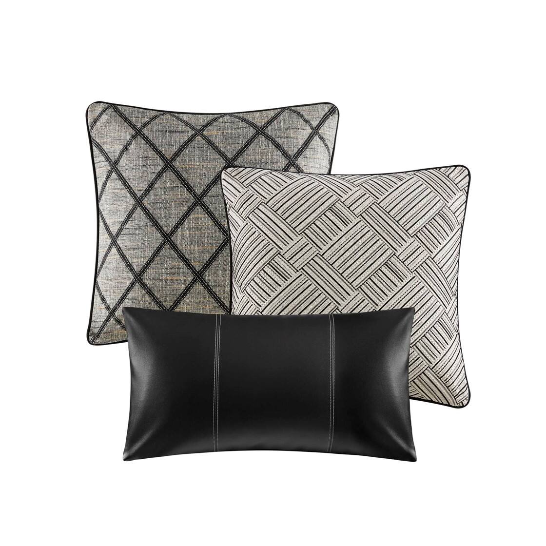 Alt View 4. Gracie Mills - Gracie Mills 8-Piece Redman Luxury Comforter Set - Gray.